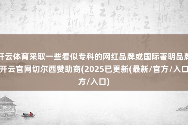 开云体育采取一些看似专科的网红品牌或国际著明品牌-开云官网切尔西赞助商(2025已更新(最新/官方/入口)