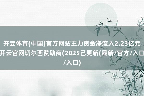 开云体育(中国)官方网站主力资金净流入2.23亿元-开云官网切尔西赞助商(2025已更新(最新/官方/入口)