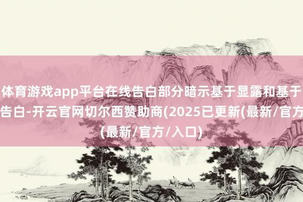 体育游戏app平台在线告白部分暗示基于显露和基于性能的告白-开云官网切尔西赞助商(2025已更新(最新/官方/入口)